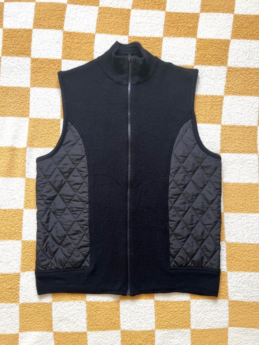 Murano Black Merino Wool Full Zip Vest Women's Sz L - Picture 3 of 11